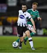 5 September 2019; Michael Duffy of Dundalk and Alec Byrne of Cork City during the SSE Airtricity League Premier Division match between Dundalk and Cork City at Oriel Park in Dundalk, Co. Louth. Photo by Ben McShane/Sportsfile