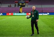 15 October 2019; Referee Szymon Marciniak inspects the pitch prior to the UEFA EURO2020 Qualifier match between Switzerland and Republic of Ireland at Stade de Genève in Geneva, Switzerland. Photo by Stephen McCarthy/Sportsfile
