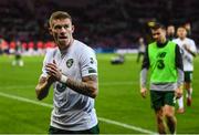 15 October 2019; James McClean of Republic of Ireland prior to the UEFA EURO2020 Qualifier match between Switzerland and Republic of Ireland at Stade de Genève in Geneva, Switzerland. Photo by Stephen McCarthy/Sportsfile