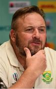 16 October 2019; Forwards coach Matt Proudfoot during a South Africa press conference at the Keio Plaza Hotel Tokyo in Tokyo, Japan. Photo by Ramsey Cardy/Sportsfile