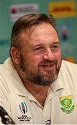 16 October 2019; Forwards coach Matt Proudfoot during a South Africa press conference at the Keio Plaza Hotel Tokyo in Tokyo, Japan. Photo by Ramsey Cardy/Sportsfile