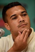 16 October 2019; Cheslin Kolbe during a South Africa press conference at the Keio Plaza Hotel Tokyo in Tokyo, Japan. Photo by Ramsey Cardy/Sportsfile