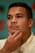 16 October 2019; Cheslin Kolbe during a South Africa press conference at the Keio Plaza Hotel Tokyo in Tokyo, Japan. Photo by Ramsey Cardy/Sportsfile