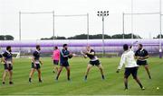 16 October 2019; Players warm-up with a tennis ball during South Africa squad training at Fuchu Asahi Football Park in Tokyo, Japan. Photo by Ramsey Cardy/Sportsfile