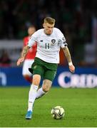 15 October 2019; James McClean of Republic of Ireland during the UEFA EURO2020 Qualifier match between Switzerland and Republic of Ireland at Stade de Genève in Geneva, Switzerland. Photo by Seb Daly/Sportsfile