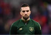 15 October 2019; Shane Duffy of Republic of Ireland during the UEFA EURO2020 Qualifier match between Switzerland and Republic of Ireland at Stade de Genève in Geneva, Switzerland. Photo by Stephen McCarthy/Sportsfile