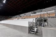 16 October 2019; The Ariake Gymnastics Centre, Tokyo 2020 Summer Olympic Games venue for gymnastics, during the Tokyo 2nd World Press Briefing venue tour ahead of the 2020 Tokyo Summer Olympic Games. The Tokyo 2020 Games of the XXXII Olympiad take place from Friday 24th July to Sunday 9th August 2020 in Tokyo, Japan, the second Summer Olympics Games to be held in Tokyo, the first being 1964. Photo by Brendan Moran/Sportsfile