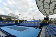 16 October 2019; Court No. 1 at the Ariake Tennis Park, Tokyo 2020 Summer Olympic Games venue for tennis, during the Tokyo 2nd World Press Briefing venue tour ahead of the 2020 Tokyo Summer Olympic Games. The Tokyo 2020 Games of the XXXII Olympiad take place from Friday 24th July to Sunday 9th August 2020 in Tokyo, Japan, the second Summer Olympics Games to be held in Tokyo, the first being 1964. Photo by Brendan Moran/Sportsfile