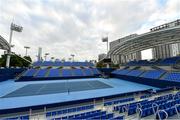 16 October 2019; Court No. 1 at the Ariake Tennis Park, Tokyo 2020 Summer Olympic Games venue for tennis, during the Tokyo 2nd World Press Briefing venue tour ahead of the 2020 Tokyo Summer Olympic Games. The Tokyo 2020 Games of the XXXII Olympiad take place from Friday 24th July to Sunday 9th August 2020 in Tokyo, Japan, the second Summer Olympics Games to be held in Tokyo, the first being 1964. Photo by Brendan Moran/Sportsfile
