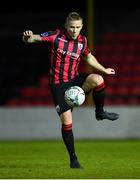 11 October 2019; Conor Kenna of Longford Town during the SSE Airtricity League First Division Promotion / Relegation Play-Off Series Second Leg match between Longford Town and Cabinteely at City Calling Stadium in Longford.     Photo by Piaras Ó Mídheach/Sportsfile