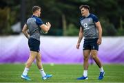 17 October 2019; Jacob Stockdale, right, and Garry Ringrose during Ireland Rugby squad training in Arcs Urayasu Park in Urayasu, Aichi, Japan. Photo by Ramsey Cardy/Sportsfile