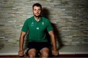 17 October 2019; Iain Henderson poses for a portrait following an Ireland rugby press conference at the Hilton Tokyo Bay in Urayasu, Aichi, Japan. Photo by Ramsey Cardy/Sportsfile