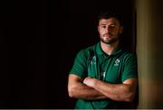 17 October 2019; Robbie Henshaw poses for a portrait following an Ireland rugby press conference at the Hilton Tokyo Bay in Urayasu, Aichi, Japan. Photo by Ramsey Cardy/Sportsfile
