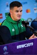 18 October 2019; Jonathan Sexton during an Ireland rugby press conference at the Tokyo Stadium in Chofu, Japan. Photo by Ramsey Cardy/Sportsfile