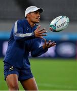 18 October 2019; Damian Willemse during the South Africa rugby squad captain's run at the Tokyo Stadium in Chofu, Japan. Photo by Brendan Moran/Sportsfile