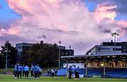 18 October 2019; Players from both teams inspect the pitch prior to the SSE Airtricity League Premier Division match between UCD and Shamrock Rovers at The UCD Bowl in Belfield, Dublin. Photo by Ben McShane/Sportsfile