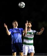 18 October 2019; Dara Keane of UCD in action against Greg Bolger of Shamrock Rovers during the SSE Airtricity League Premier Division match between UCD and Shamrock Rovers at The UCD Bowl in Belfield, Dublin. Photo by Ben McShane/Sportsfile
