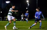 18 October 2019; Aaron McEneff of Shamrock Rovers in action against Evan Farrell of UCD during the SSE Airtricity League Premier Division match between UCD and Shamrock Rovers at The UCD Bowl in Belfield, Dublin. Photo by Ben McShane/Sportsfile