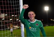 18 October 2019; Dan Casey of Cork City celebrates after the SSE Airtricity League Premier Division match between Cork City and Dundalk at Turners Cross in Cork. Photo by Piaras Ó Mídheach/Sportsfile