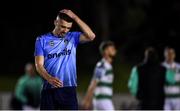 18 October 2019; Richie O'Farrell of UCD reacts following the SSE Airtricity League Premier Division match between UCD and Shamrock Rovers at The UCD Bowl in Belfield, Dublin. Photo by Ben McShane/Sportsfile