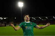 18 October 2019; Winning goalscorer Daire O'Connor of Cork City celebrates after the SSE Airtricity League Premier Division match between Cork City and Dundalk at Turners Cross in Cork. Photo by Piaras Ó Mídheach/Sportsfile