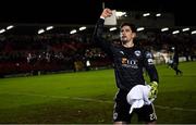 18 October 2019; Cork City goalkeeper Tadhg Ryan celebrates after the SSE Airtricity League Premier Division match between Cork City and Dundalk at Turners Cross in Cork. Photo by Piaras Ó Mídheach/Sportsfile