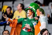 19 October 2019; Ireland supporters before the 2019 Rugby World Cup Quarter-Final match between New Zealand and Ireland at the Tokyo Stadium in Chofu, Japan. Photo by Ramsey Cardy/Sportsfile