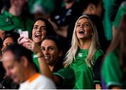 19 October 2019; Joanna Cooper, girlfriend of Ireland rugby player, Conor Murray, before the 2019 Rugby World Cup Quarter-Final match between New Zealand and Ireland at the Tokyo Stadium in Chofu, Japan. Photo by Ramsey Cardy/Sportsfile