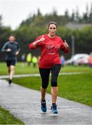 19 October 2019; Participant Sandra Fox, from Hartstown, Dublin, pictured at the Porterstown parkrun where Vhi hosted a special event to celebrate their partnership with parkrun Ireland. Vhi ambassador and Olympian David Gillick was on hand to lead the warm up for parkrun participants before completing the 5km free event. Parkrunners enjoyed refreshments post event at the Vhi Rehydrate, Relax, Refuel and Reward areas. parkrun in partnership with Vhi support local communities in organising free, weekly, timed 5k runs every Saturday at 9.30am. To register for a parkrun near you visit www.parkrun.ie. Photo by Seb Daly/Sportsfile