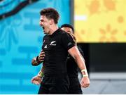 19 October 2019; Beauden Barrett of New Zealand celebrates scoring his side's third try during the 2019 Rugby World Cup Quarter-Final match between New Zealand and Ireland at the Tokyo Stadium in Chofu, Japan. Photo by Juan Gasparini/Sportsfile