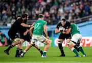 19 October 2019; Kieran Read of New Zealand, second from right, is tackled by CJ Stander of Ireland during the 2019 Rugby World Cup Quarter-Final match between New Zealand and Ireland at the Tokyo Stadium in Chofu, Japan. Photo by Ramsey Cardy/Sportsfile