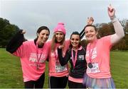 19 October 2019; Breast Cancer survivors from left, Georgie Crawford, Jill Murphy, Denise Ashe and Orla Byrne, with their medals following the Great Pink Run with Glanbia, which took place in Dublin’s Phoenix Park on Saturday, October 19th 2019. Over 10,000 men, women and children took part in both the 10K challenge and the 5K fun run across three locations, raising over €600,000 to support Breast Cancer Ireland’s pioneering research and awareness programmes. The Kilkenny Great Pink Run will take place on Sunday, 20th and the inaugural Chicago run took place on October, 5th in Diversey Harbor. For more information go to www.breastcancerireland.com. Photo by Sam Barnes/Sportsfile