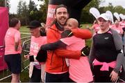 19 October 2019; Participants Cathal McKenna, and Ana Lucia during the Great Pink Run with Glanbia, which took place in Dublin’s Phoenix Park on Saturday, October 19th 2019. Over 10,000 men, women and children took part in both the 10K challenge and the 5K fun run across three locations, raising over €600,000 to support Breast Cancer Ireland’s pioneering research and awareness programmes. The Kilkenny Great Pink Run will take place on Sunday, 20th and the inaugural Chicago run took place on October, 5th in Diversey Harbor. For more information go to www.breastcancerireland.com. Photo by Sam Barnes/Sportsfile