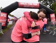 19 October 2019; Participants celebrate finishing the Great Pink Run with Glanbia, which took place in Dublin’s Phoenix Park on Saturday, October 19th 2019. Over 10,000 men, women and children took part in both the 10K challenge and the 5K fun run across three locations, raising over €600,000 to support Breast Cancer Ireland’s pioneering research and awareness programmes. The Kilkenny Great Pink Run will take place on Sunday, 20th and the inaugural Chicago run took place on October, 5th in Diversey Harbor. For more information go to www.breastcancerireland.com. Photo by Sam Barnes/Sportsfile