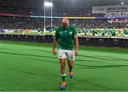 19 October 2019; Rory Best of Ireland goes to meet his family after the 2019 Rugby World Cup Quarter-Final match between New Zealand and Ireland at the Tokyo Stadium in Chofu, Japan. Photo by Brendan Moran/Sportsfile