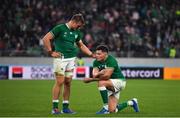 19 October 2019; Josh van der Flier and Jacob Stockdale of Ireland after the 2019 Rugby World Cup Quarter-Final match between New Zealand and Ireland at the Tokyo Stadium in Chofu, Japan. Photo by Brendan Moran/Sportsfile