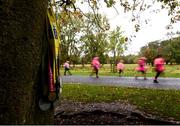19 October 2019; Participants pass a rememberance tree adorned with medals from past races during the Great Pink Run with Glanbia, which took place in Dublin’s Phoenix Park on Saturday, October 19th 2019. Over 10,000 men, women and children took part in both the 10K challenge and the 5K fun run across three locations, raising over €600,000 to support Breast Cancer Ireland’s pioneering research and awareness programmes. The Kilkenny Great Pink Run will take place on Sunday, 20th and the inaugural Chicago run took place on October, 5th in Diversey Harbor. For more information go to www.breastcancerireland.com. Photo by Eóin Noonan/Sportsfile