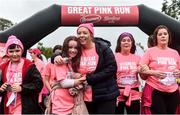 19 October 2019; Participants cross the finish line following the Great Pink Run with Glanbia, which took place in Dublin’s Phoenix Park on Saturday, October 19th 2019. Over 10,000 men, women and children took part in both the 10K challenge and the 5K fun run across three locations, raising over €600,000 to support Breast Cancer Ireland’s pioneering research and awareness programmes. The Kilkenny Great Pink Run will take place on Sunday, 20th and the inaugural Chicago run took place on October, 5th in Diversey Harbor. For more information go to www.breastcancerireland.com. Photo by Sam Barnes/Sportsfile