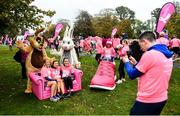19 October 2019; Participants pose for a photo during the Great Pink Run with Glanbia, which took place in Dublin’s Phoenix Park on Saturday, October 19th 2019. Over 10,000 men, women and children took part in both the 10K challenge and the 5K fun run across three locations, raising over €600,000 to support Breast Cancer Ireland’s pioneering research and awareness programmes. The Kilkenny Great Pink Run will take place on Sunday, 20th and the inaugural Chicago run took place on October, 5th in Diversey Harbor. For more information go to www.breastcancerireland.com. Photo by Eóin Noonan/Sportsfile