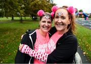 19 October 2019; Debbie McDonald and Linda Farrell from Dublin during the Great Pink Run with Glanbia, which took place in Dublin’s Phoenix Park on Saturday, October 19th 2019. Over 10,000 men, women and children took part in both the 10K challenge and the 5K fun run across three locations, raising over €600,000 to support Breast Cancer Ireland’s pioneering research and awareness programmes. The Kilkenny Great Pink Run will take place on Sunday, 20th and the inaugural Chicago run took place on October, 5th in Diversey Harbor. For more information go to www.breastcancerireland.com. Photo by Eóin Noonan/Sportsfile