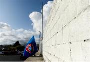 19 October 2019; The UEFA flag is raised prior to the Under-15 UEFA Development Tournament match between Republic of Ireland and Faroe Islands at Westport in Mayo. Photo by Harry Murphy/Sportsfile