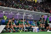 19 October 2019; A dejected Irish bench look on during the final moments of the 2019 Rugby World Cup Quarter-Final match between New Zealand and Ireland at the Tokyo Stadium in Chofu, Japan. Photo by Brendan Moran/Sportsfile