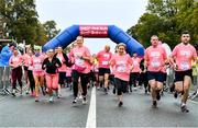 19 October 2019; A general view of the start of the 10km event during the Great Pink Run with Glanbia, which took place in Dublin’s Phoenix Park on Saturday, October 19th 2019. Over 10,000 men, women and children took part in both the 10K challenge and the 5K fun run across three locations, raising over €600,000 to support Breast Cancer Ireland’s pioneering research and awareness programmes. The Kilkenny Great Pink Run will take place on Sunday, 20th and the inaugural Chicago run took place on October, 5th in Diversey Harbor. For more information go to www.breastcancerireland.com. Photo by Sam Barnes/Sportsfile