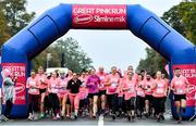 19 October 2019; A general view of the start of the 10km event during the Great Pink Run with Glanbia, which took place in Dublin’s Phoenix Park on Saturday, October 19th 2019. Over 10,000 men, women and children took part in both the 10K challenge and the 5K fun run across three locations, raising over €600,000 to support Breast Cancer Ireland’s pioneering research and awareness programmes. The Kilkenny Great Pink Run will take place on Sunday, 20th and the inaugural Chicago run took place on October, 5th in Diversey Harbor. For more information go to www.breastcancerireland.com. Photo by Sam Barnes/Sportsfile