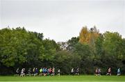 19 October 2019; Participants are pictured at the start of the Porterstown parkrun where Vhi hosted a special event to celebrate their partnership with parkrun Ireland. Vhi ambassador and Olympian David Gillick was on hand to lead the warm up for parkrun participants before completing the 5km free event. Parkrunners enjoyed refreshments post event at the Vhi Rehydrate, Relax, Refuel and Reward areas. parkrun in partnership with Vhi support local communities in organising free, weekly, timed 5k runs every Saturday at 9.30am. To register for a parkrun near you visit www.parkrun.ie. Photo by Seb Daly/Sportsfile