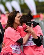 19 October 2019; Eimear Collins and Sinead Barry crossing the line during the Great Pink Run with Glanbia, which took place in Dublin’s Phoenix Park on Saturday, October 19th 2019. Over 10,000 men, women and children took part in both the 10K challenge and the 5K fun run across three locations, raising over €600,000 to support Breast Cancer Ireland’s pioneering research and awareness programmes. The Kilkenny Great Pink Run will take place on Sunday, 20th and the inaugural Chicago run took place on October, 5th in Diversey Harbor. For more information go to www.breastcancerireland.com. Photo by Eóin Noonan/Sportsfile