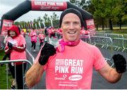 19 October 2019; Paul Spollen from Castleknock, Co. Dublin, celebrates as first finisher in the 10k event during the Great Pink Run with Glanbia, which took place in Dublin’s Phoenix Park on Saturday, October 19th 2019. Over 10,000 men, women and children took part in both the 10K challenge and the 5K fun run across three locations, raising over €600,000 to support Breast Cancer Ireland’s pioneering research and awareness programmes. The Kilkenny Great Pink Run will take place on Sunday, 20th and the inaugural Chicago run took place on October, 5th in Diversey Harbor. For more information go to www.breastcancerireland.com. Photo by Sam Barnes/Sportsfile