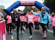 19 October 2019; Participants enjoy the mass warm up ahead of the Great Pink Run with Glanbia, which took place in Dublin’s Phoenix Park on Saturday, October 19th 2019. Over 10,000 men, women and children took part in both the 10K challenge and the 5K fun run across three locations, raising over €600,000 to support Breast Cancer Ireland’s pioneering research and awareness programmes. The Kilkenny Great Pink Run will take place on Sunday, 20th and the inaugural Chicago run took place on October, 5th in Diversey Harbor. For more information go to www.breastcancerireland.com. Photo by Sam Barnes/Sportsfile