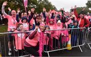 19 October 2019; Edel Cannon from Lucan, Co. Dublin, centre, with members of Team Edel during the Great Pink Run with Glanbia, which took place in Dublin’s Phoenix Park on Saturday, October 19th 2019. Over 10,000 men, women and children took part in both the 10K challenge and the 5K fun run across three locations, raising over €600,000 to support Breast Cancer Ireland’s pioneering research and awareness programmes. The Kilkenny Great Pink Run will take place on Sunday, 20th and the inaugural Chicago run took place on October, 5th in Diversey Harbor. For more information go to www.breastcancerireland.com. Photo by Sam Barnes/Sportsfile
