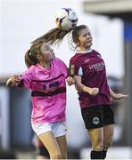 19 October 2019; Saoirse Healey of Galway WFC in action against Aimee Bates Crosbie of Wexford Youths during the Só Hotels Women’s National League Under-17 League Final match between Galway WFC and Wexford Youths at Eamonn Deacy Park in Galway. Photo by Matt Browne/Sportsfile